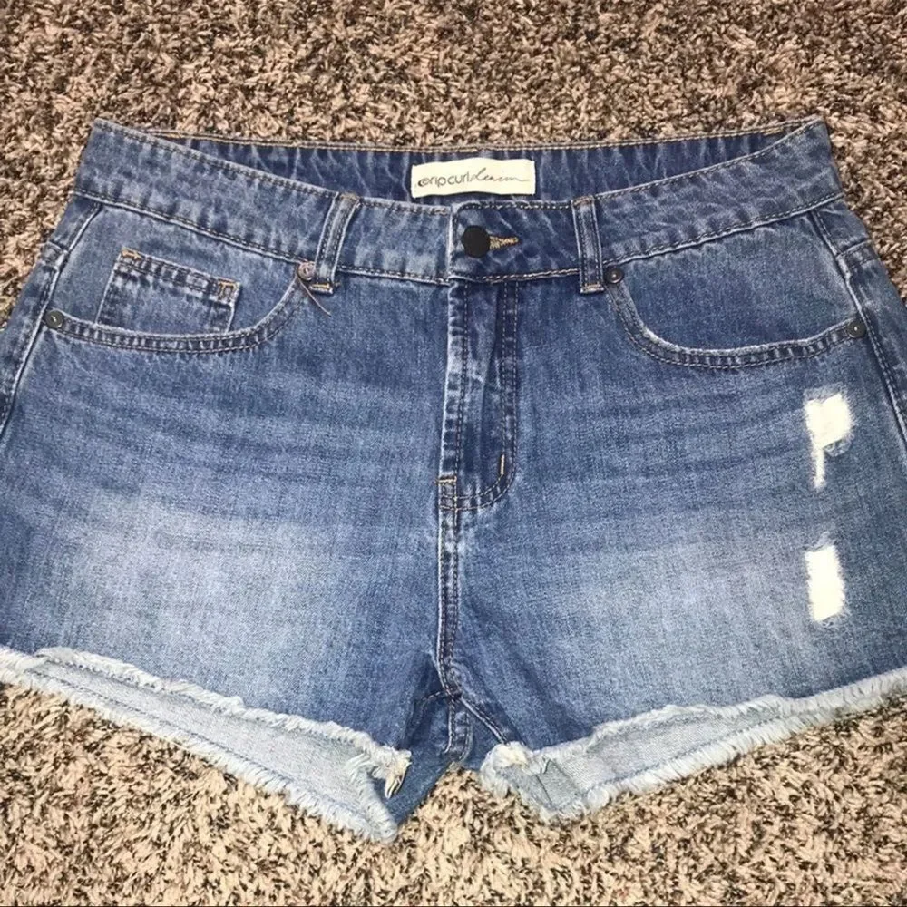 Rip Curl Denim Cutoff Distressed Shorts – Size 30 - Picture 1 of 6